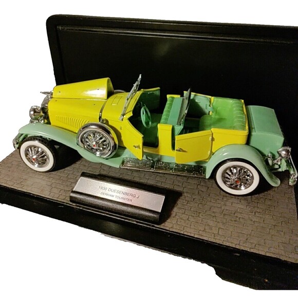 Franklin Mint 1930 Duesenberg Derham Tourster 1:24 Green / Yellow B11KD09 - Picture 5 of 7